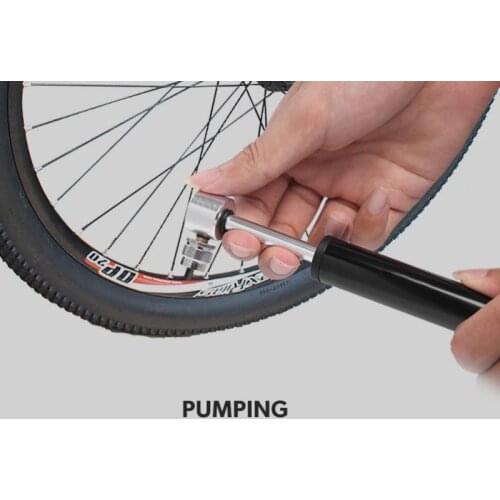 Outdoor Riding Portable Aluminum Alloy Mini Inflator Pump Bicycle Manual Pump Mountain Bike Tire Inflation Pump