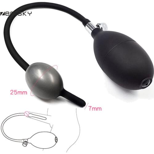 NEW INFLATE SILICONE URETHRAL SOUND PENIS_DILATOR LONG STRETCHER URETHRA W/ PUMP urethral sounding urethral sex sounding