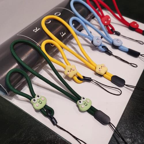 Braid Phone Lanyard Wrist Strap Shy Smile Short Rope for iphone huawei redmi xiaomi Samsung Camera GoPro Adjust String Holder