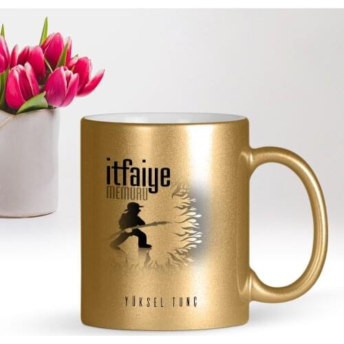 Personalized Professional Firefighter Officer Gilded Mug Cup