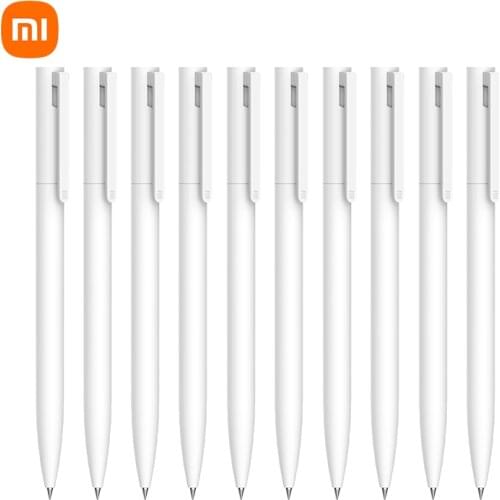 Original Xiaomi Mi Gel Ink Pen 0.5mm 10pcs Switzerland Refill Japan Ink Stationery Writing For School Exam