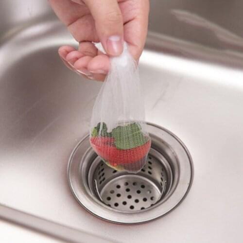 Kitchen Sink Strainer Sewer Filter Mesh Disposable Kitchen Sink Strainer Bag Shower Sink Hair Filter Mesh Bag Home Sewer Filter