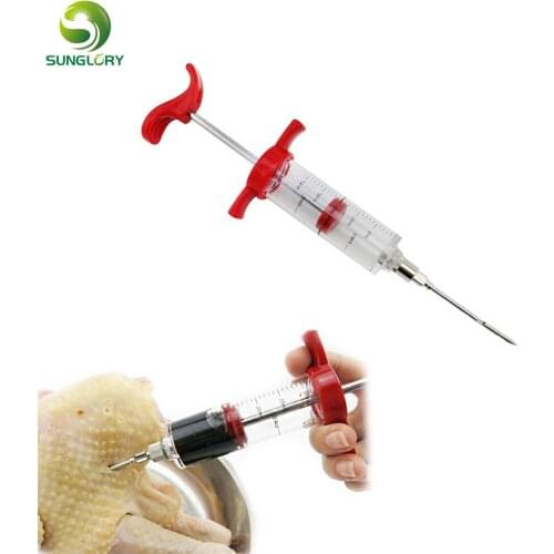 Spice BBQ Syringe Marinade Meat Injector Poultry Turkey Chicken Flavor Cooking Syringe Sauce Injection Tool Kitchen Accessories