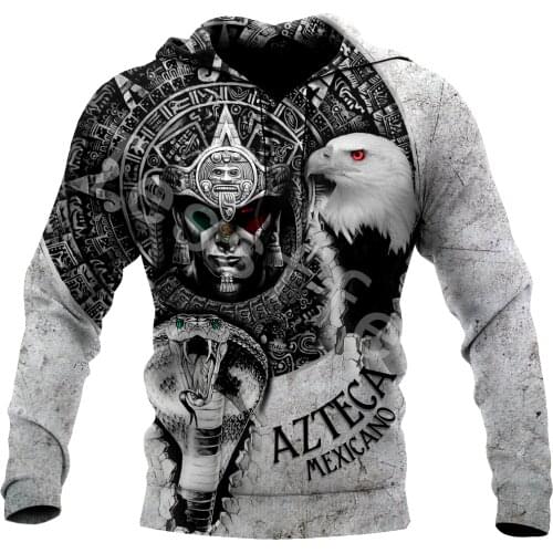 Tessffel Amazing Aztec Warrior 3D Printed Men/Women Sweatshirt Harajuku Zipper Hoodie Casual Unisex Jacket Pullover Style-A22