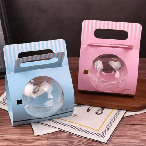 High quality creative portable round cake gift decor box party birthday wedding faovr disposable dessert packaging cups