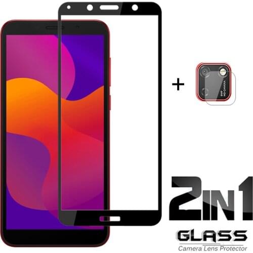 Screen Protector on Honor 9s 9a 9c Protective Glass for Huawei Y8p Y8s Y5p Y6p Y6s Y7p Camera Len Film Tempered Glas Huawey