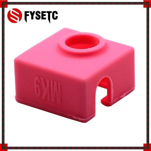 1pc MK9 Silicone Socks Heater Pink Color Block Cover Silicone Insulation For Replicator Anet Prusa i3 Tronxy x5s MK7/MK8/MK9