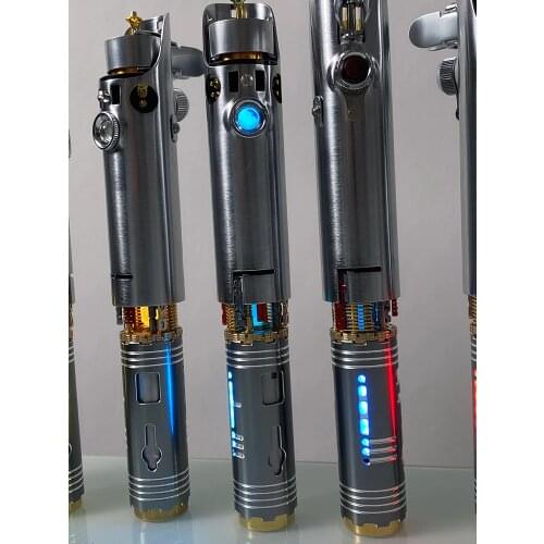 1PC Graflex Luke Lightsaber New Pixel Saber With Spining Crystal Proff 2.2 Soundboard With Pixel Blade Luke Ep4 Ep5 Ep7
