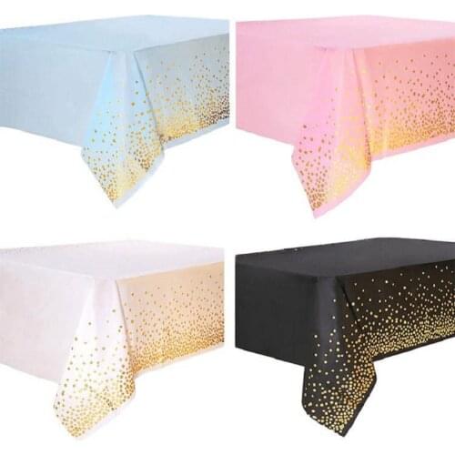 1pcs high quality tablecloth 137*274cm party decoration baby shower tableware rose gold wedding decoration supplies disposable