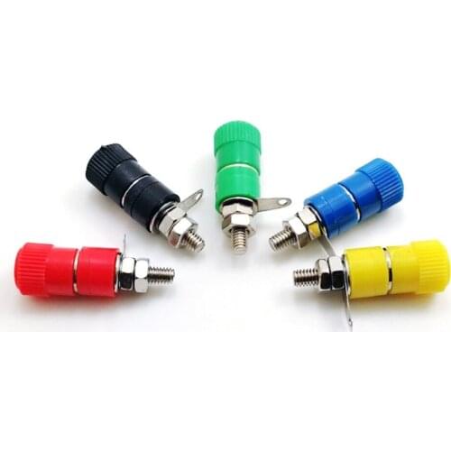 10PCS Terminal Blocks JS-910B JS-919 4mm Amplifier Terminal Connector Binding Post Banana Plug Jack Mount 5 Color