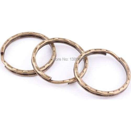 100pcs 25mm Vintage Bronze color Key ring Split Ring DIY handmade Decoration Accessories