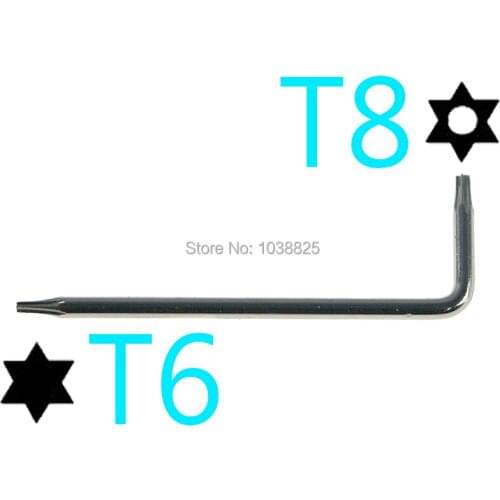 100pcs/lot T6 T8 L Key Screwdriver for Xbox 360 Xbox One Controller Mod Kits/ Repair T8 Security Torx Screwdriver