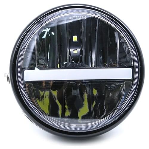 12V 55w Universal Motorcycle Projector Headlamp Headlight LED Head Light For Harley Honda Yamaha Suzuki Cafe Racer Bobber