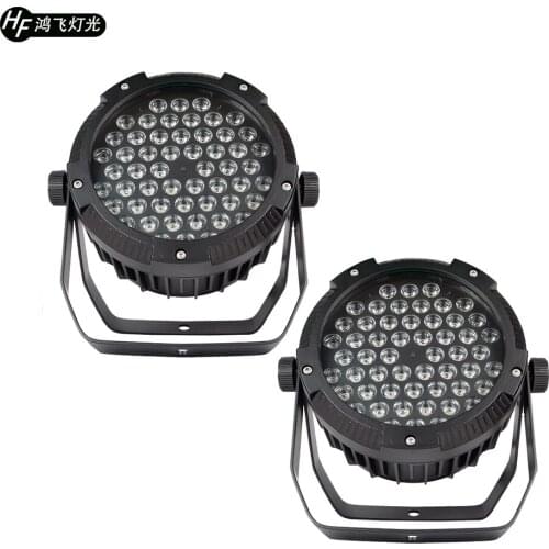 2 Pieces 54X3W Waterproof LED Par Light RGBW Full Color DMX Outdoor Lighting Equipment Stage Light