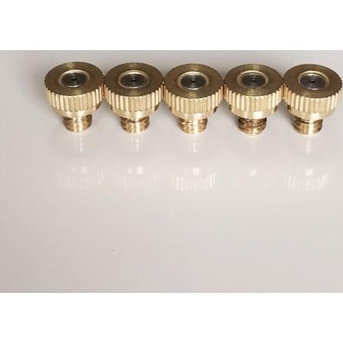 20PCS Low Pressure Brass Misting Nozzles For Garden Roof Home Cooling Systerm 0.1/0.2/0.3/0.4/0.5/0.6/0.70/0.8mm Hole