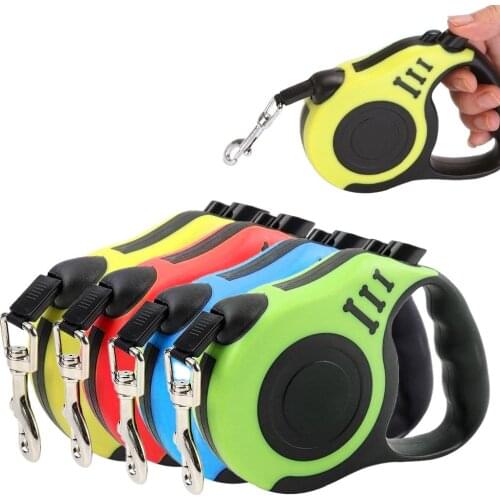 3/5M Durable Leash Automatic Retractable Leashes Nylon Cat Lead Extending Puppy Walk and Run Lead Roulette for Dogs Accessories