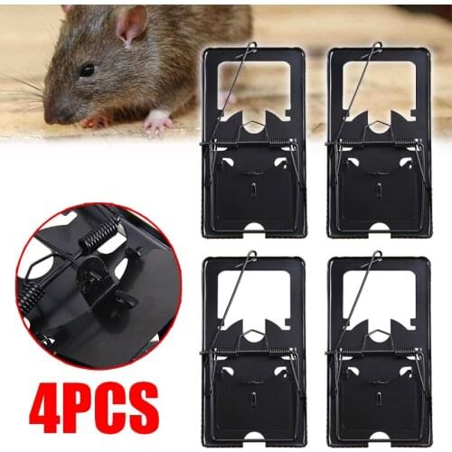 4Pcs Mouse Trap Reusable Rat Catching Mice Mouse Traps Easy To Use Snap Trap Mousetrap Bait Snap Rodent Catcher Pest Control