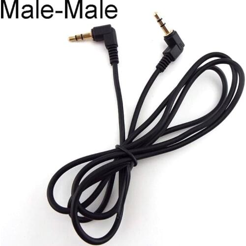 90 Degree Angle 0.5M 1M Audio Cable 3.5mm Male to Male Car AUX Speaker Stereo MP4 MP5 Audio Line Cord PVC