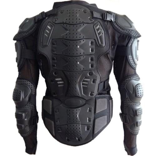 Black Motorcycle Jacket Motorcycle Motocross Racing Full Body Protective Armor Jacket GEAr Protect Spine CHest Size S-XXXL