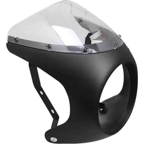 DHBH-Universal Motorcycle Cafe Racer 7Inch Headlight Handlebar Fairing Windshield Kits for Sportster Bobber Touring