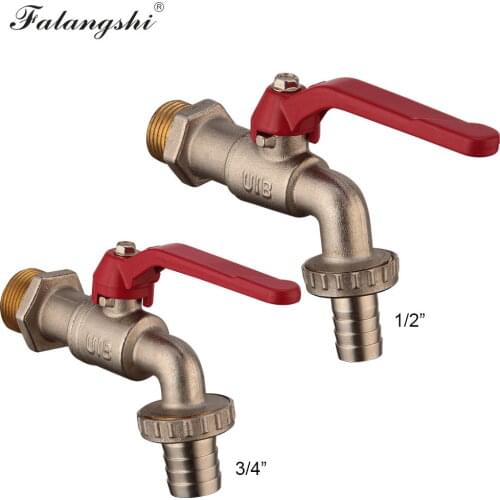 G1/2, G3/4 Bibcock Brass Faucet Outdoor Garden Taps Toilet Mop Faucet WB8505