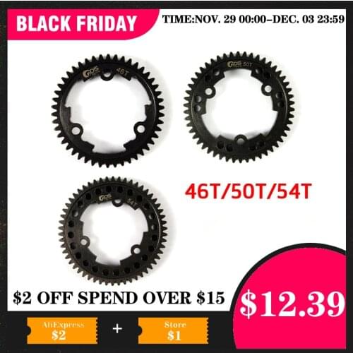 GDS Racing Steel Spur Gear 46T/50T/54T Tooths RC Monster Truck Traxxas X-MAXX 1/5 Gearwheel Remote Control Toys Tire Accessories
