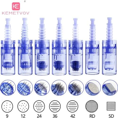 10/50/100 pcs Derma Tool Bayonet Needles Cartridge For Dr pen A6 Nano/9 pin/12 pin/36 pin/42 pin Micro Needle Replacement Head