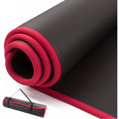 10MM Extra Thick 183cmX61cm High Quality NRB Non-slip Yoga Mats For Fitness Tasteless Pilates Gym Exercise Pads with Bandages