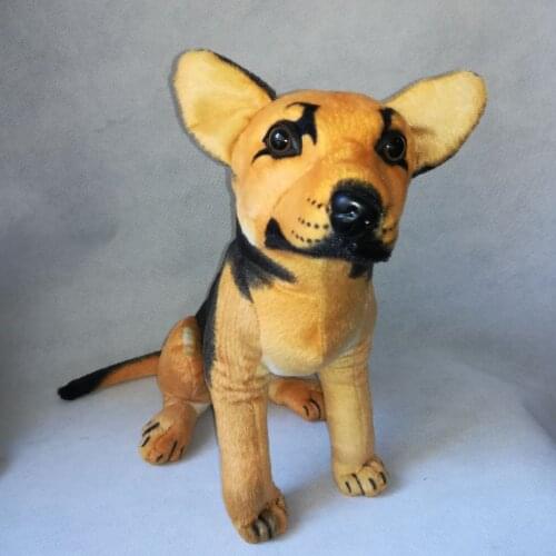 About 40cm lovely suqatting wolfhound plush toy shepherd doll throw pillow toy Xmas gift h2334