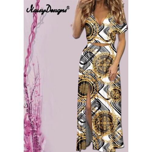 Noisydesigns Luxury Eurpoen Floral Print Streetwear Vestidos Backless Set Vintage Dress Women V Neck Large Size 4XL Dropshipping