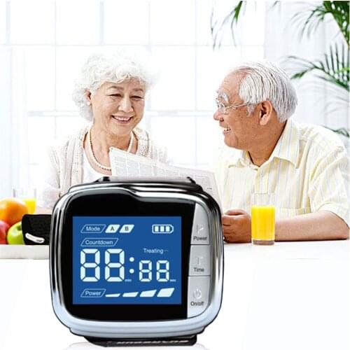 New Blood Suger Cleaner Massage LLLT Intranasal Nose Therapy Blue Light for High Blood Pressure Laser Watch Device