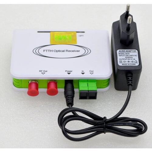 1pcs New SC/APC/UPC Optical Node Mini FTTH Receiver CATV Fiber Optical WDM Converter Triplexer MiniMode With Two RF inch Port