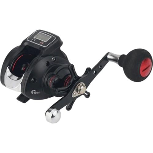 13+1 Ball Bearing Left / Right Fishing Reel with Digital Display Baitcasting Line Counter Carp Saltwater Reel 6.3:1 Casting Reel