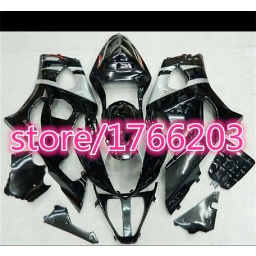 ABS Motorcycle Full Fairing kit Fit for Suzuki GSX-R1000 2003 2004 03 04 K3 GSXR1000 black gray silver Bodywork set