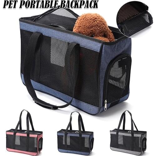 Portable Dog Cat Carrier Bag Mesh Breathable Carrier Bags for Small Dogs Foldable Pets Handbag Travel Tent Carrier Outgoing Bags
