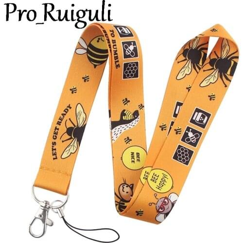 Bee Classical Style Lanyard For keys The 90s Phone Working Badge Holder Neck Straps With Phone Hang Ropes webbings ribbon