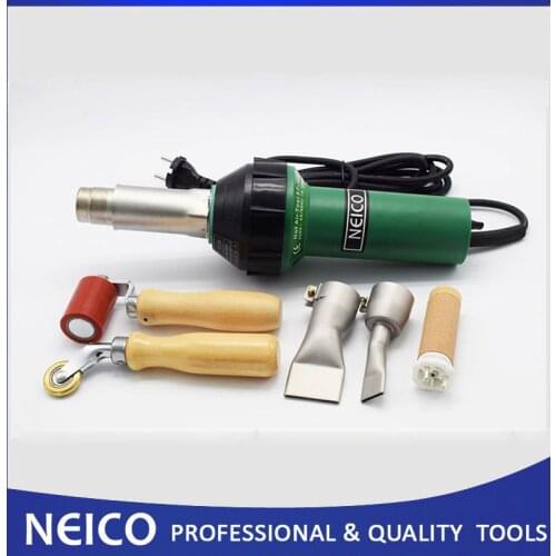 110V Or 230V 1600W Roofing Membrane Plastic Vinyl Hot Air Welder Heat Gun With Seam Roller And Weld Nozzles