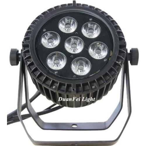 DunFly 4pcs lot outdoor portable led par can 7x10w dj light par 64 4in1 rgbw par led light