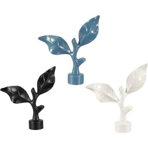 Uxcell 1-4pcs Curtain Rod Finials Iron Cap End for 28mm Drapery Pole 132mm X 125mm Black White Blue