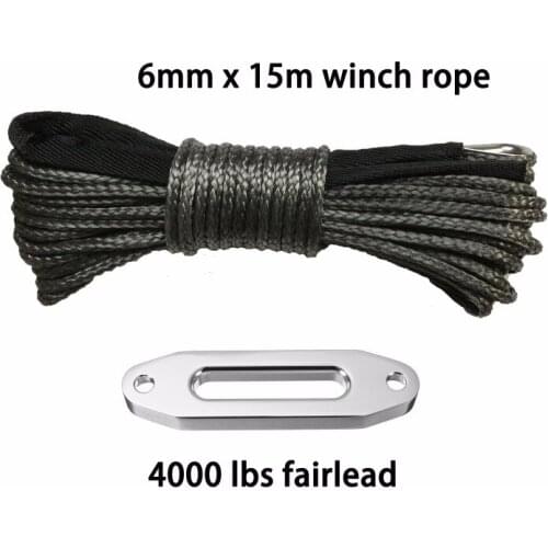 1/4'' x 50' With 4000lbs Fairlead High Quality Synthetic Winch Rope Line