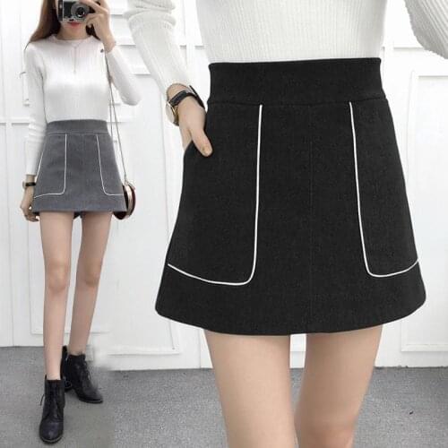 Winter Womens Spring and Autumn A- line Height Kidney Short kirt Woman Skirts Faldas Jupe
