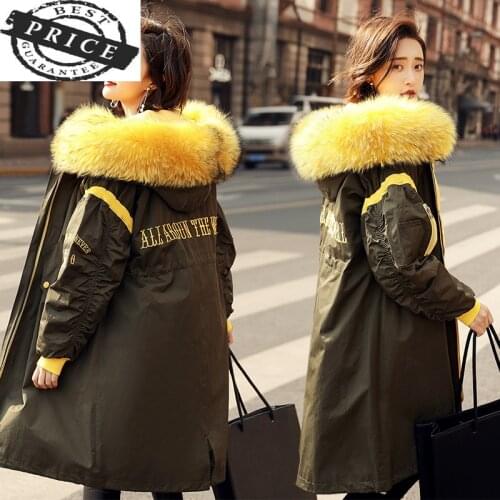 Winter Down Womens Jackets Thick Warm White Duck Down Coat Female Large Real Raccoon Fur Hooded Long Parka Coats LWL1153