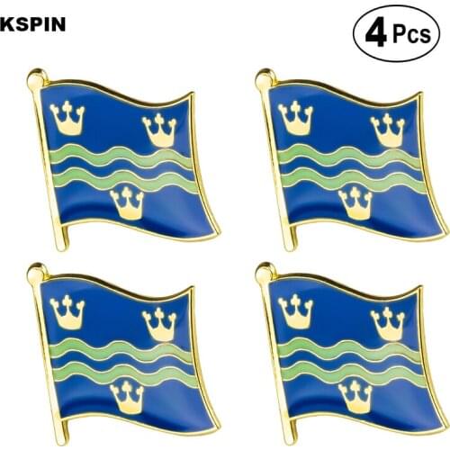 CAMBRIDGESHIRE Lapel Pin Flag badge Brooch Pins Badges 4pcs