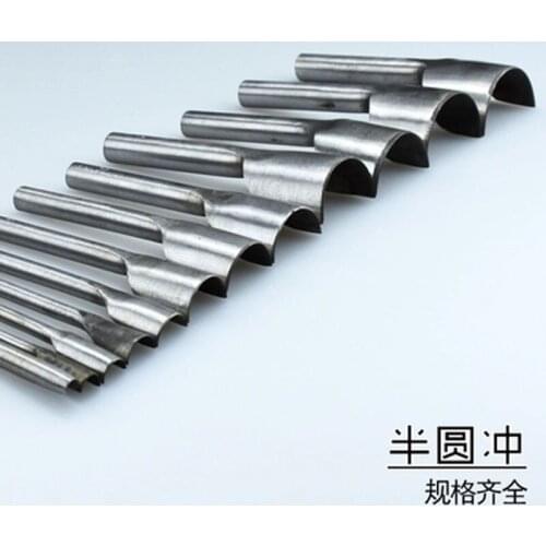 1pcs Semicircular Shallow round corner Cowhide punch Wallet trimming corners punchs Handmade leather making tools