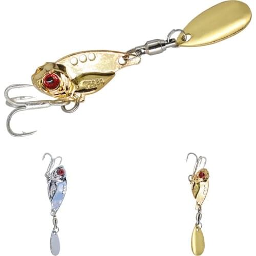 1PCS 5G/10G/15G Artificial Hard Fishing Lures Sinking VIB Vibration Metal Bait Rotating Spinner Spoon Jigging Wobblers