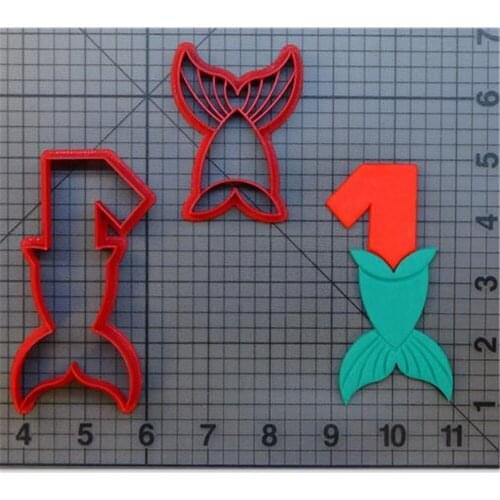 3DCookie Moulds Cookie Cutter Pastry Mold Patisserie Christmas Pastry Mold Cake Decorating Tools Kitchenware Mermaid Number 1