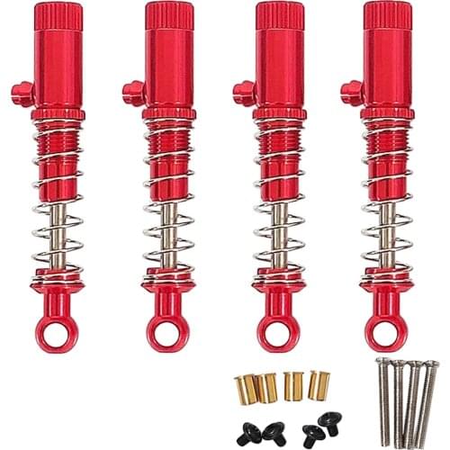 4pcs RC Car Shock Absorber Home Replacement Parts Toy Accessories Upgrade 1:16 Aluminium Alloy Disassembly Fit For WPL C34 C44