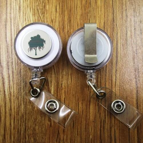 Weeping Willow ID Badge Reel gift for him/her friend family retractable recoil id badge holder work fun