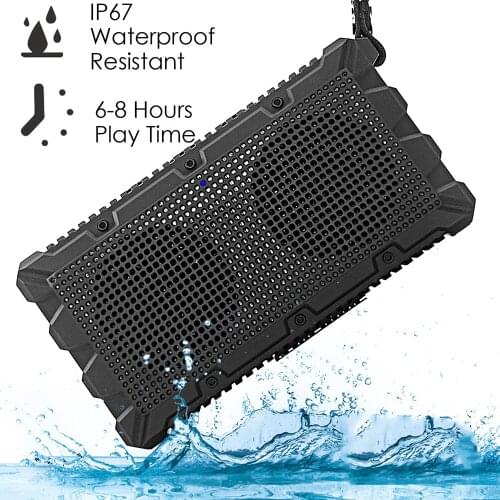New MY SPEAKER F011 Wireless USB Bluetooth 4.1 Speaker IPX7 Waterproof Subwoofer with Built-in Mic HIFI Surround Sound 3D Stereo