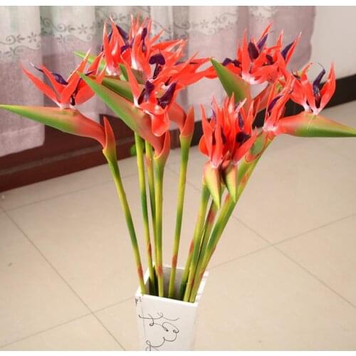 Large Size 32'' 2pcs bird of paradise strelitzia Wedding Decor Strelitzia Reginae Paradis Bird Flower flores de artificiais